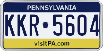 PA license plate KKR5604