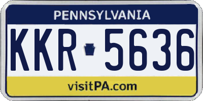 PA license plate KKR5636