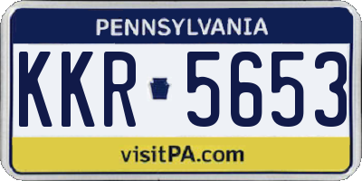 PA license plate KKR5653
