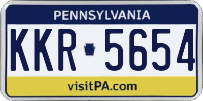 PA license plate KKR5654