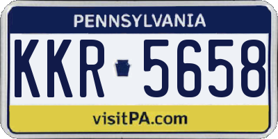 PA license plate KKR5658