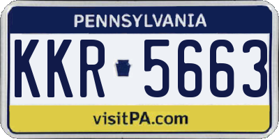 PA license plate KKR5663