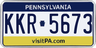 PA license plate KKR5673