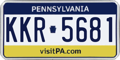 PA license plate KKR5681