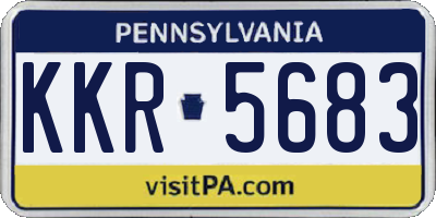 PA license plate KKR5683
