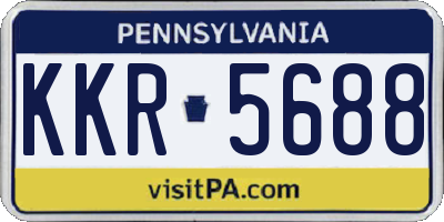 PA license plate KKR5688