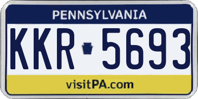 PA license plate KKR5693