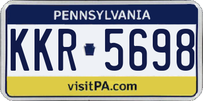 PA license plate KKR5698