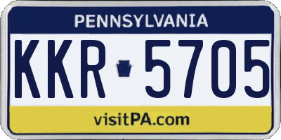 PA license plate KKR5705