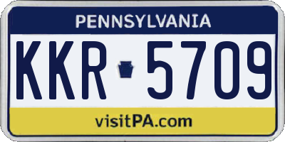 PA license plate KKR5709