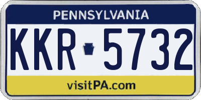 PA license plate KKR5732