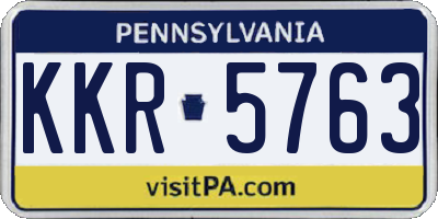 PA license plate KKR5763