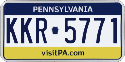 PA license plate KKR5771