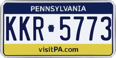 PA license plate KKR5773