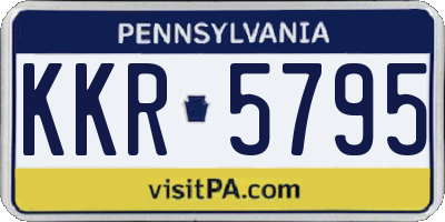 PA license plate KKR5795