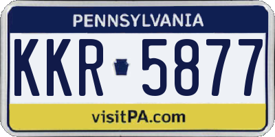 PA license plate KKR5877