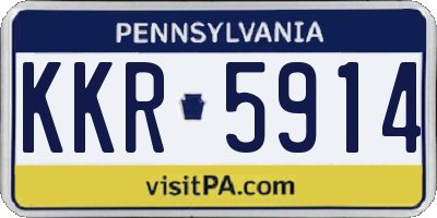 PA license plate KKR5914