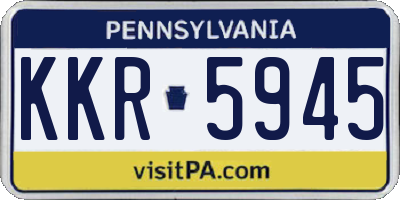 PA license plate KKR5945