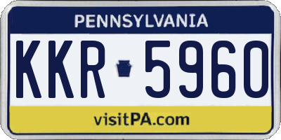 PA license plate KKR5960
