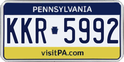 PA license plate KKR5992