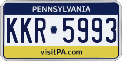 PA license plate KKR5993