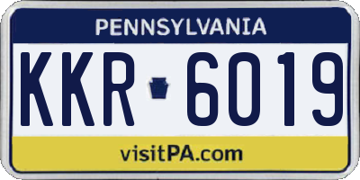 PA license plate KKR6019