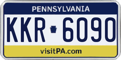 PA license plate KKR6090