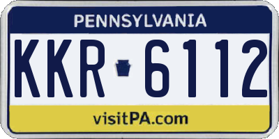 PA license plate KKR6112