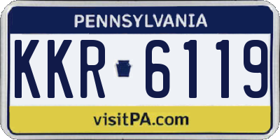 PA license plate KKR6119
