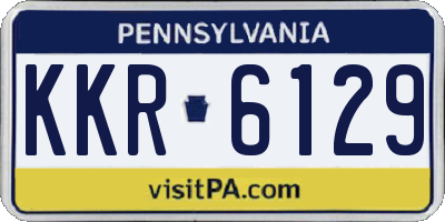 PA license plate KKR6129