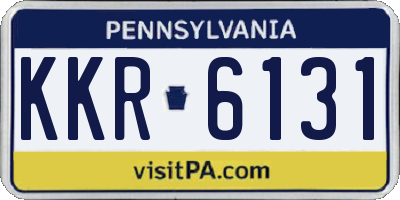 PA license plate KKR6131