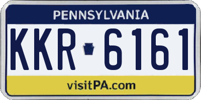 PA license plate KKR6161