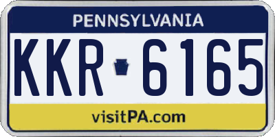 PA license plate KKR6165