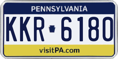 PA license plate KKR6180