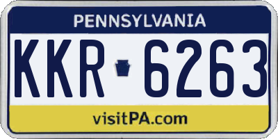 PA license plate KKR6263