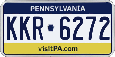 PA license plate KKR6272