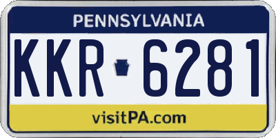 PA license plate KKR6281