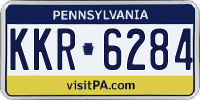 PA license plate KKR6284