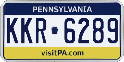PA license plate KKR6289