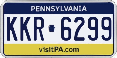 PA license plate KKR6299