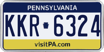 PA license plate KKR6324