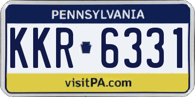 PA license plate KKR6331