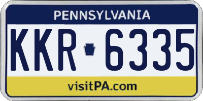 PA license plate KKR6335