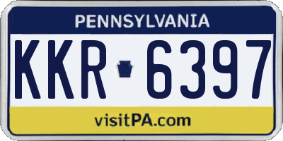 PA license plate KKR6397