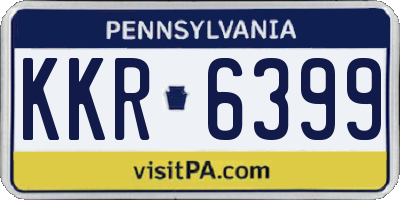 PA license plate KKR6399