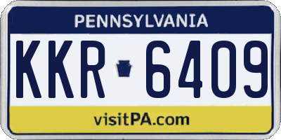 PA license plate KKR6409