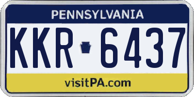 PA license plate KKR6437