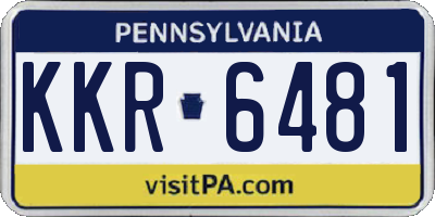 PA license plate KKR6481