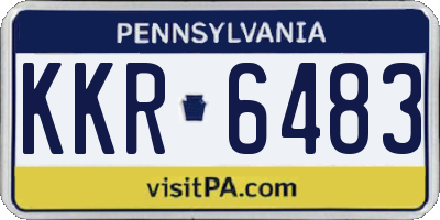 PA license plate KKR6483
