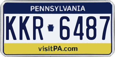 PA license plate KKR6487